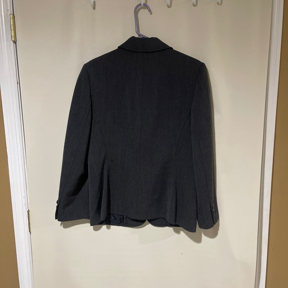 Women's Eddie Bauer Grey Petite 10P 100% Wool Blazer Jacket - Picture 11 of 11